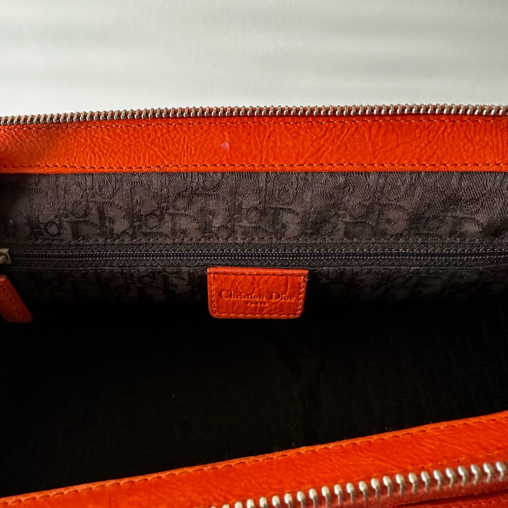 SOLD! Do not buy. Dior Orange Leather vintage flight bag - Picture 3 of 4